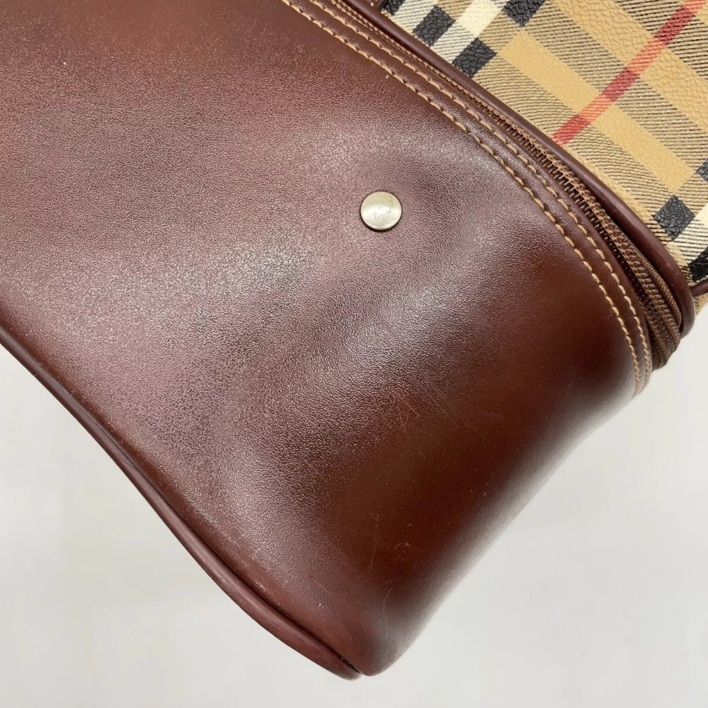 Authentic Burberry Nova check Leather and PVC Horse Shadow Boston bag/travel bag - Picture 10 of 15